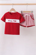 Alabama Plaid Shorts Set