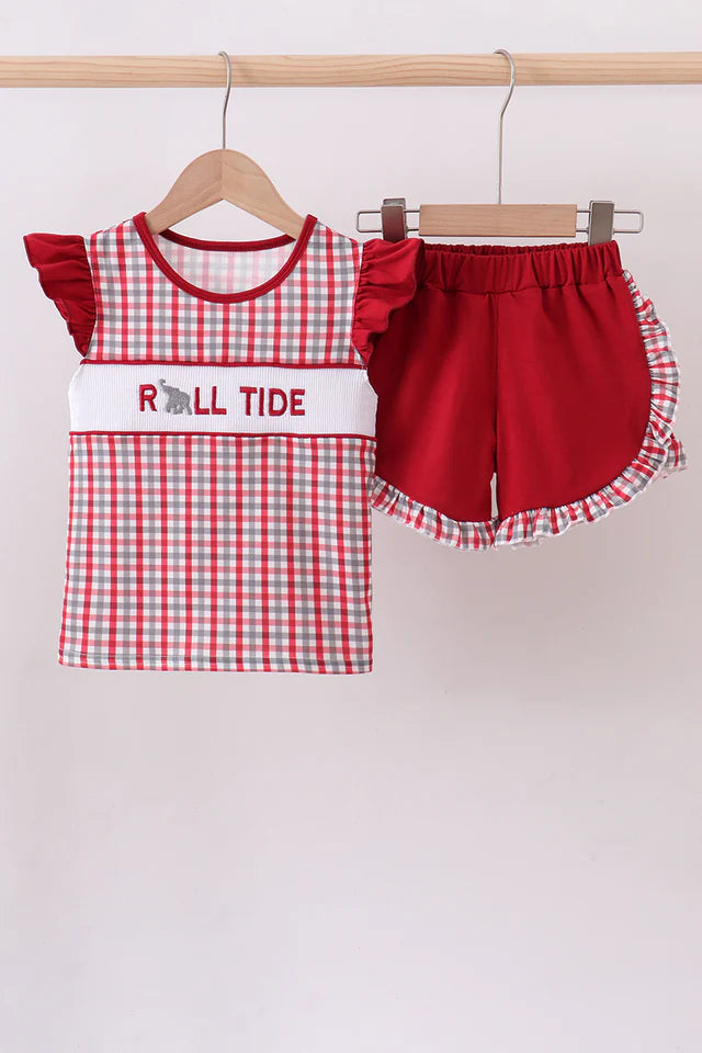 Alabama Roll Tide Ruffle Shorts Set