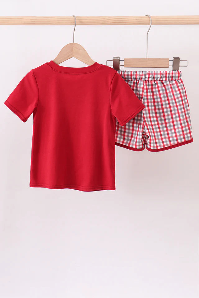 Alabama Plaid Shorts Set