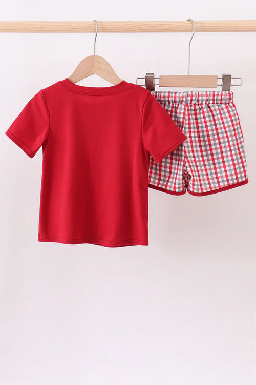 Alabama Plaid Shorts Set