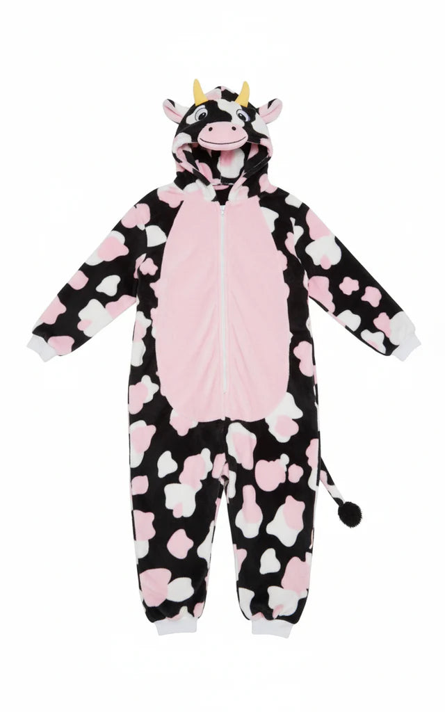 Cow Onesie Animal Costume Women Pajamas