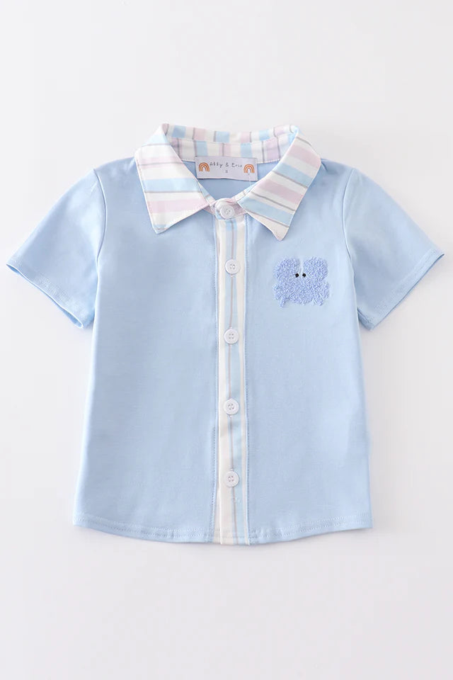 Crab French Knot Boy Shirt