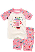 Flower Cat Short Sleeve Pajamas