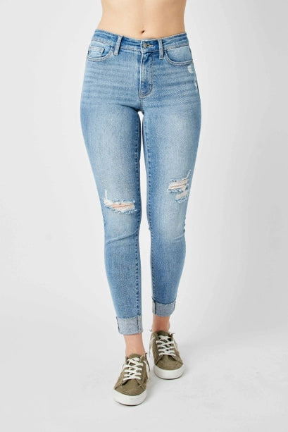 Plus Size-Judy Blue Jeans Mid Rise