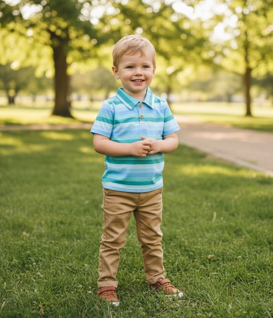 Blue Striped Boy's Shirt