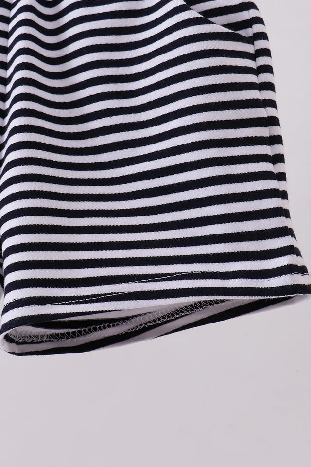 Premium Navy & White Stripe Shorts