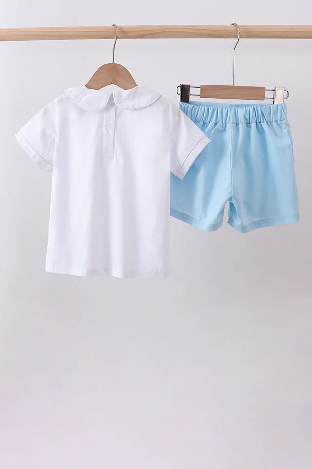 Peter Pan Collar Shorts Set