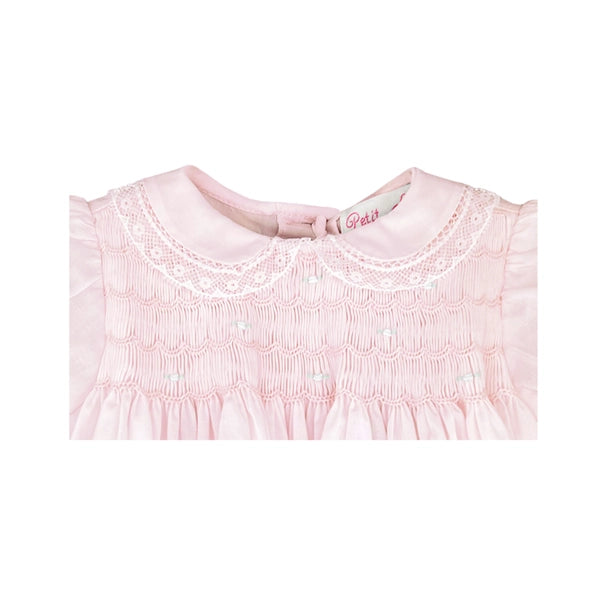Smocked Dress with Lace